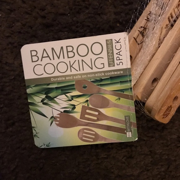 Christmas 5 Piece Bamboo Kitchen Utensils - Picture 5 of 6